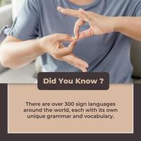 Did You Know Sign Language Instagram Post template
