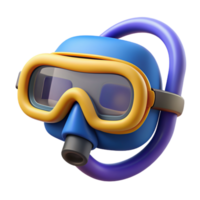 3D Icon of Diving Mask with Snorkel png