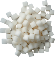 Pile of white sugar cubes, cut out transparent png
