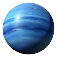 Neptune captured in vibrant blue hues showcasing its dynamic atmosphere and distant orbit in the solar system, transparent png