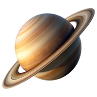 An awe-inspiring view of Saturn highlighting its stunning rings and unique atmosphere, captured in vivid colors and detail against a black backdrop, transparent png