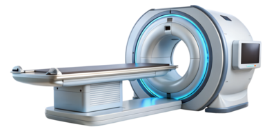 Advanced imaging machine for medical diagnostics in hospital setting, cut out transparent png