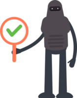 Robot Character Showing Check Mark png