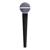 Stage microphone standing upright for a performance vector