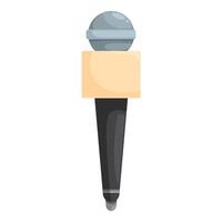 Professional microphone is recording audio sound for interview or podcast vector