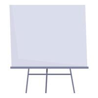 Empty whiteboard on easel for business training or school education standing on white background vector