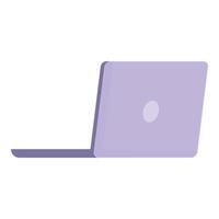 Modern slim laptop computer showing its back with blank screen vector