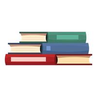Stack of books forming a staircase of knowledge vector
