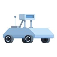 Autonomous space rover exploring a new planet vector