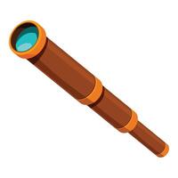 Antique telescope pointing upwards for exploration and discovery vector