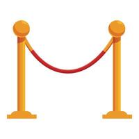 Red velvet rope barrier separating access to exclusive event vector