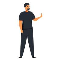 Security guard making stop gesture with hand vector