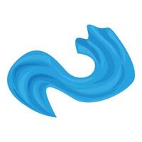 Blue fabric is waving in the air vector