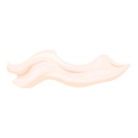 Smooth cream smear swatch is flowing on white background vector