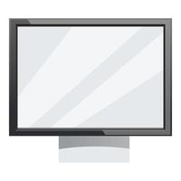 Blank computer monitor screen showing empty workspace vector