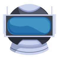 Robot head displaying futuristic technology concept vector