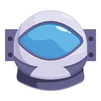 Modern astronaut helmet protecting exploring space with blue transparent visor vector