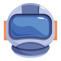 Astronaut helmet showing blue transparent visor for space exploration vector