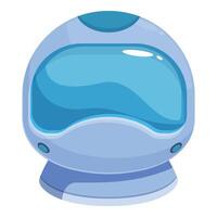 Blue astronaut helmet representing advanced space exploration gear vector