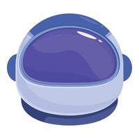Astronaut helmet reflecting distant planet in space exploration vector