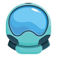 Astronaut helmet showing glass visor for space exploration vector