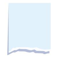 Light blue piece of paper with torn bottom edge vector