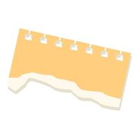 Blank torn notepad paper with copy space vector