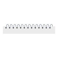 Blank sheet of paper held by a spiral binding vector