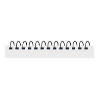 Black plastic spiral binding on sheet of paper vector