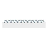 Metal spiral binding wire comb or wire o binding on white background vector