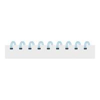 Double wire o binding on a sheet of paper vector