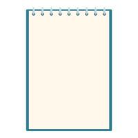 Blank notepad with spiral binding for taking notes and ideas vector