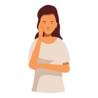 Young woman feeling sad and discouraged vector