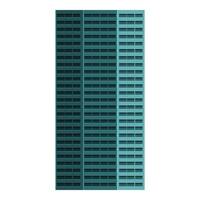 Modern office building facade with many windows reaching for the sky vector