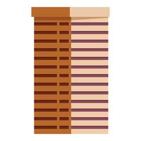 Modern building facade with windows forming stripes pattern vector
