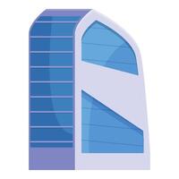 Modern business center with panoramic windows is reaching for the sky vector