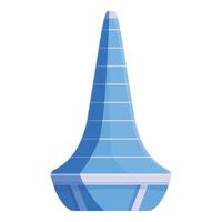 Modern skyscraper building soaring into the clouds vector