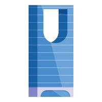 Modern office building featuring unique u shaped design vector
