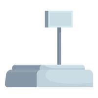 Digital price computing scale standing on countertop vector