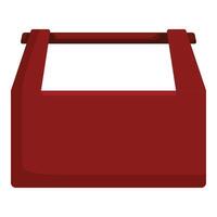 Empty wooden crate open top holding storing vector