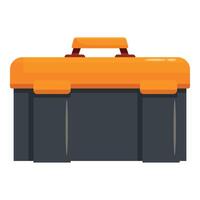 Closed plastic toolbox is waiting for hard work in garage vector