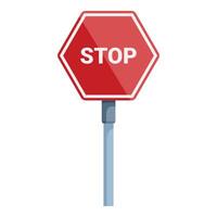 Red stop sign is giving you a signal to stop on the road vector