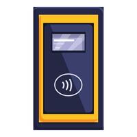 Parking machine accepting contactless payment using nfc technology vector