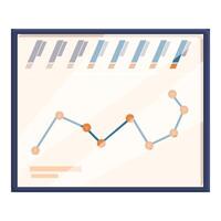 Business chart is showing positive growth in a company's performance vector