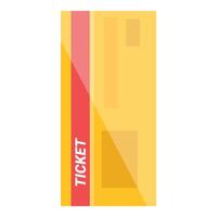 Yellow ticket admitting access with red stripe for entry vector