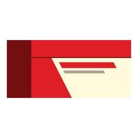Red and cream abstract geometric business card design vector
