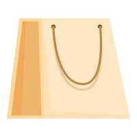 Empty shopping bag standing with handles made of rope vector