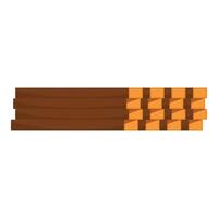 Stack of wooden planks for construction material vector