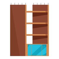 Building construction site with unfinished floors and glass windows vector