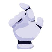Robot hand picking something gesture artificial intelligence vector
